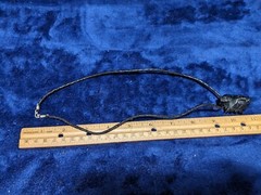 Vintage Tiki Stone Pendant Leather Surf Necklace