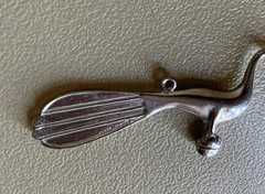 Rare Vintage Stieff Pewter Peacock Bird Pendant Ornament Signed
