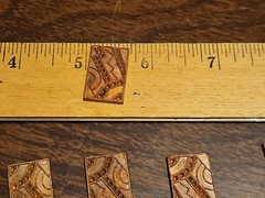 Lot Of 10 Studded Rectangle France Vintage 60s Brass Stampings Findings Jewelry