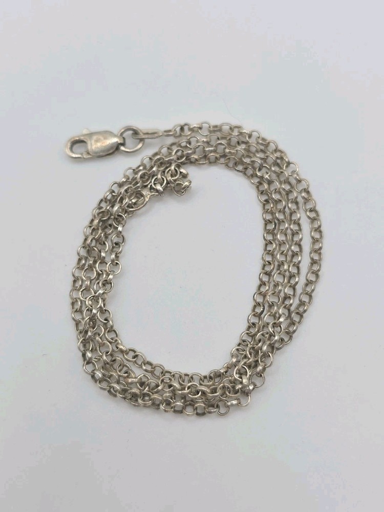 Vintage Sterling Silver 925 Small Rolo Chain Necklace 18″ 3g