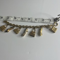 Vintage Carol Lee Charm Bracelet- Whistle,, shoes , bags – 7 inch