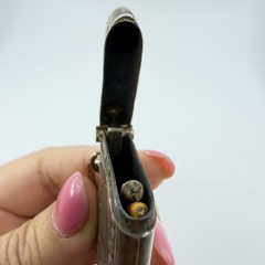 925 Sterling Silver Vintage Match Safe Antique Etched Scroll Vesta Case 14.8g