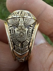 Law Enforcement Officer Class Ring 14k Yellow Gold