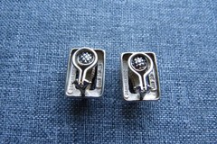 VINTAGE 1996 STERLING SILVER B. KIESELSTEIN-CORD CLIP-ON ALLIGATOR EARRINGS