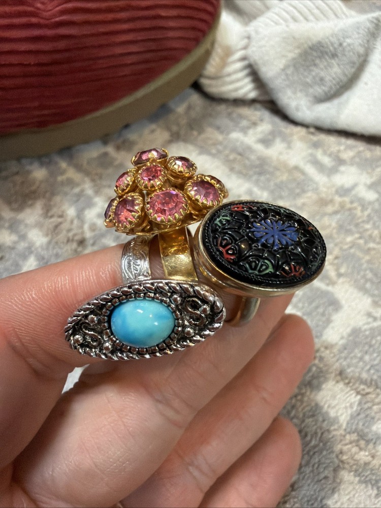 Vtg lot of 3 SARAH COVENTRY rings