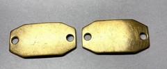 40 pc. Raw Brass Finding with holes for connecting- Smooth finish- 1 1/2″ x 3/4″