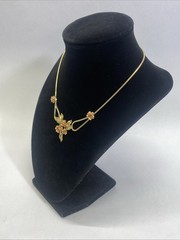 STUNNING VINTAGE KREMENTZ BI-COLOR GOLD FILLED CHOKER NECKLACE 15″ IN LENGTH