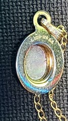 Vintage 1/20 12K Gold Filled Genuine Black Star Sapphire Pendant Necklace GF