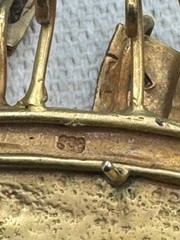 Vintage DC INCA 800 Silver Gold Plated OMEGA Back Earrings 1.25 x 1.25 in16.63 g