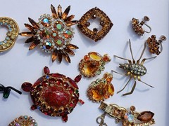 Vintage Rhinestone LOT Juliana Alice Caviness Warner Barclay 15 pcs