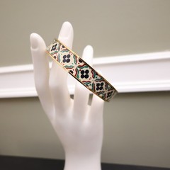 Metropolitan Museum of Art bracelet Iznik Cintamani enamel gold plate signed MMA