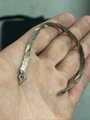Vintage Italy 925 Sterling Silver Herringbone Bracelet 7 Inch 5 Grams
