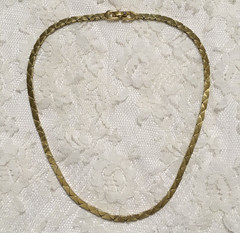 Vintage Monet Chain Necklace Gold tone High Collar Style Minimalist Statement