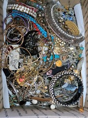 8 Pounds 4 Oz Old Jewelry Lot VTG To Now Junk, Wearable, Craft-Tangles Huge