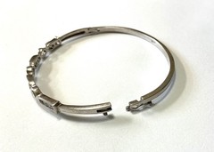 VINTAGE 925 STERLING SILVER & RHINESTONE BRACELET SIGNED SL 10.41 GRAMS 6-42