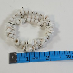 Vintage Milk Glass Bracelet 2 Strand Memory Wire Bracelet