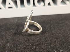 Scandinavian Modernist Sterling Ring Signed ND Size 5.5