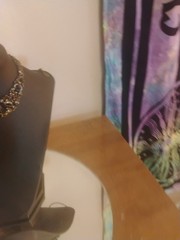 Vintage Rhinestone Floral Medallion Choker Necklace