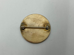Vintage 1/20 12K GF Gold Filled Monogram LM Brooch Pin Hand Engraved MCM