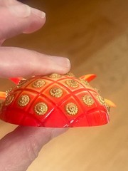 RARE Isabel Canovas Pineapple Brooch Red/Yellow Colorway Vintage 80’s Couture 4″