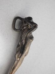 RARE Vintage 1970’s Sterling BEAUTIFUL NUDE WOMAN Pendant, 2″ tall, HAND CRAFTED