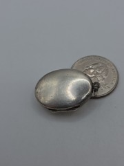 Vintage Sterling Silver 925 Monogram R Double Oval Locket Pendant 7.5g