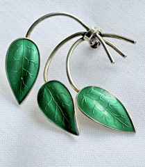 Artistic Norway Sterling Leaf Pin Ivar Holth
