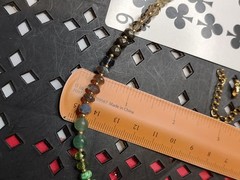 18 Inch Green AV Max Beaded Necklace