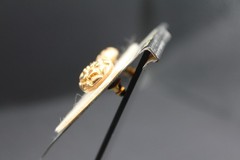 Vintage GOLD Tone Dome Round Shape Earrings Hammered Texture- Glam Artsy Costume