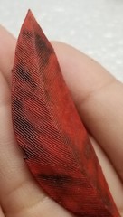 Handmade Bird Brooch Pin Lot of 4 – Takahashi? Wood Leather Cardinal Feather Vtg