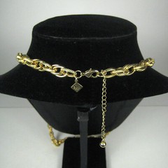 CN Necklace Women Goldtone 36 In VTG 90s Estate Graduating Yellow Beaded Chain