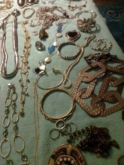 Junk Drawer Lot Vintage Estate 3.9 Lbs All Wearable
