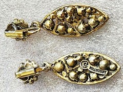 Hollycraft Vintage Pastel Butterfly Rhinestone Brooch Pin & Earrings Set