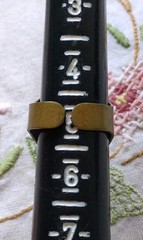 Vintage Made In West Germany Faux Jade Brass Ring Adjustable Size 5