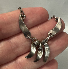 Silver Tone Necklace Minimalism Goth Whymsigoth Grunge Punk Boho Chic Artisan