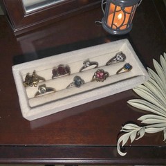 Antique Vtg Estate Jewelry Lot Rings Florenza 925 Gems Sandor Bohemian Garnets