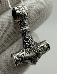 Vintage Thor Hammer Pendant Mjolnir Sterling Silver Viking Norse Amulet – 11.52g