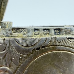 925 Sterling Silver Vintage Match Safe Antique Etched Scroll Vesta Case 14.8g