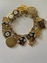 Vintage 1990s–2000s TOPS Club Achievement Charm Bracelet