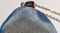 2 STONE GEMSTONE PENDANTS & STERLING SILVER 19″ NECKLACES AMETHYST & MORE