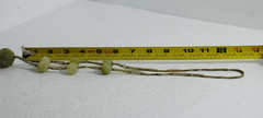 Vintage Carved Green Serpentine Necklace with Hand Tie Robe 26 in