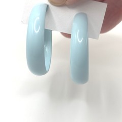Vintage Blue Earring Bundle 3 Pairs Enamel Hoops Studs Abstract Ceramic Discs