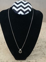 Smoky Quartz 925 Pendant Necklace 18″ Chain