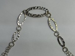 Vintage Sterling Silver Milor Italy 36in Oval Link Necklace