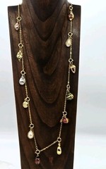 Joan Rivers Faberge Egg Necklace Collection 13 Different Vintage Charms 29 in