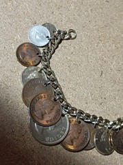VTG 1950’S 60’S Coins of the World Charm Bracelet S. Africa Mexico