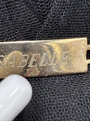 Vintage ID Bracelet Engraved “Isabelle” Gold Tone 6.5” Plz Read