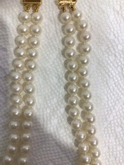 Vintage Marvella Necklace Faux Pearl and Rhinestone Necklace