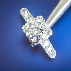 Original EARTH MINED DIAMOND Deco Engagement RING Vintage PLATINUM Solitaire 1 C