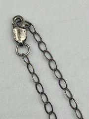 Vintage Silver Tone Cape Cod Nautical Anchor Faux Wax Seal Pendant Necklace 18”